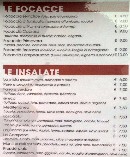 Menu di Crilè 