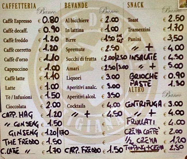 Crismi bar snc Speisekarte