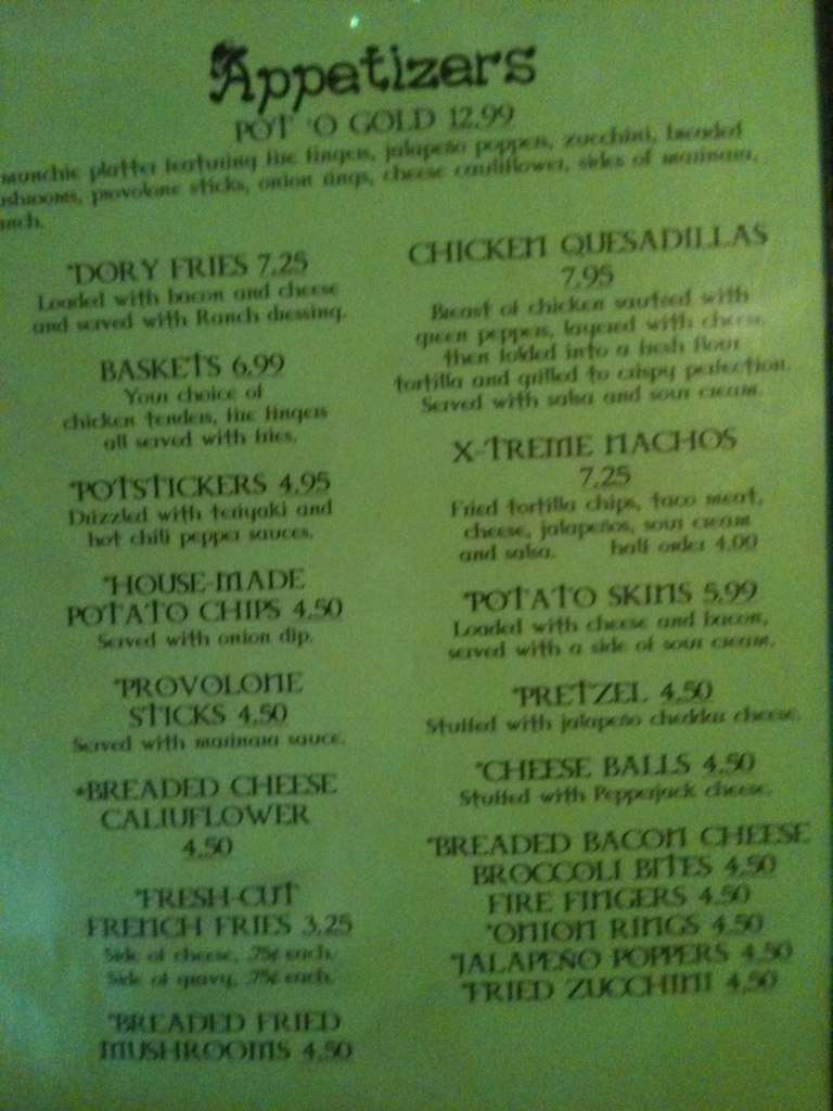 Rusty Dory Pub Menu, Menu for Rusty Dory Pub, Bellevue/Emsworth