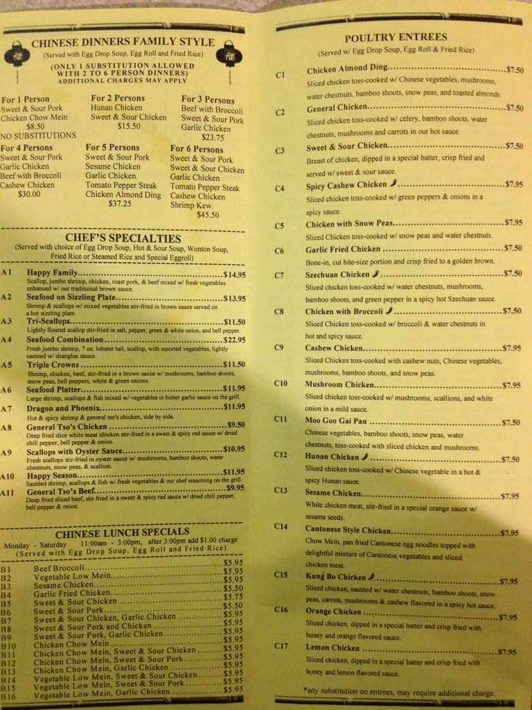 Menu at Piedmont Cuisine restaurant, Piedmont