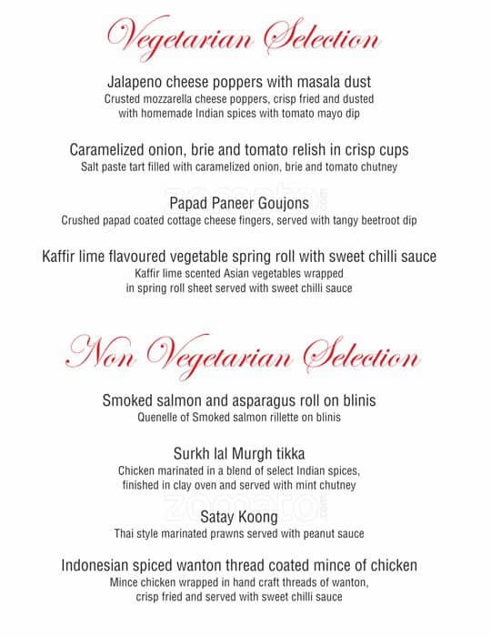 Menu at The LaLiT Food Truck Company Mumbai, Mumbai