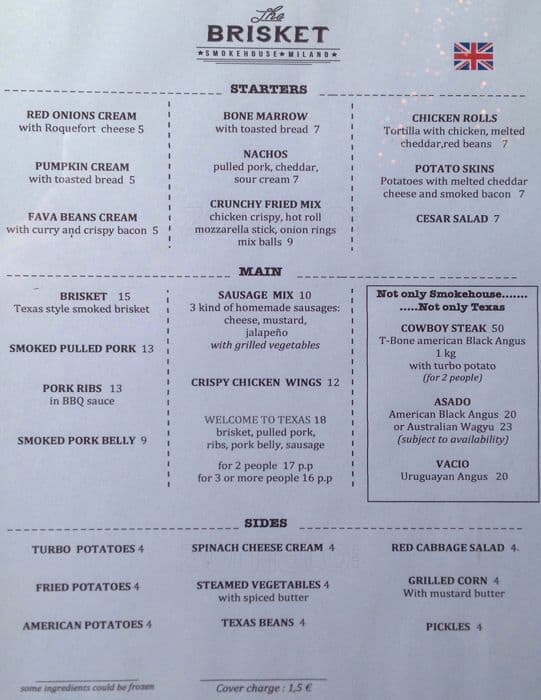 Menu di The Brisket 