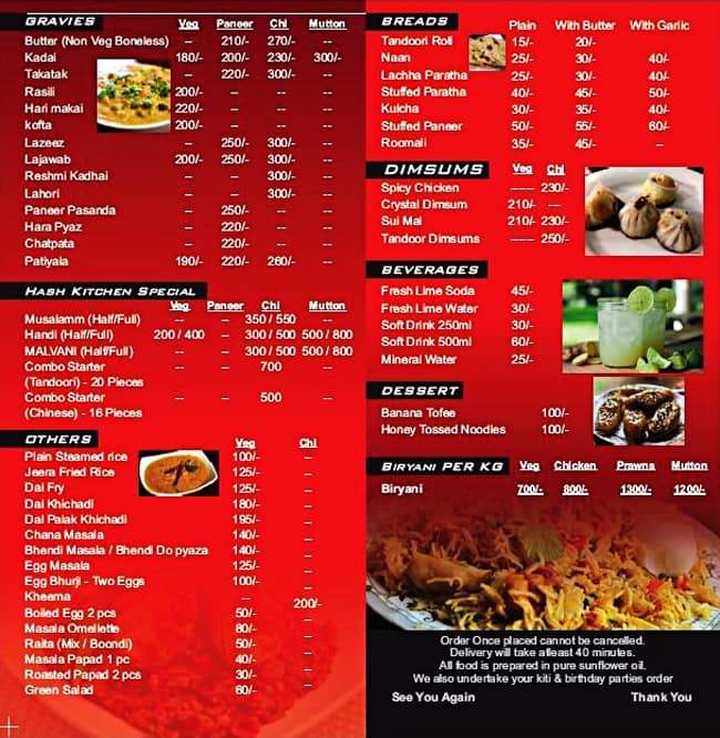 Hash Kitchen Menu Menu For Hash Kitchen Old Panvel Navi Mumbai