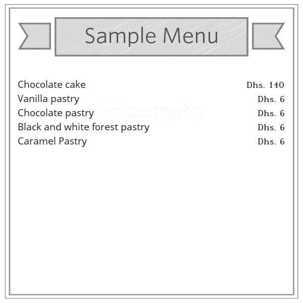 Mr. Cake Menu, Menu for Mr. Cake, Khor Fakkan, Sharjah Zomato
