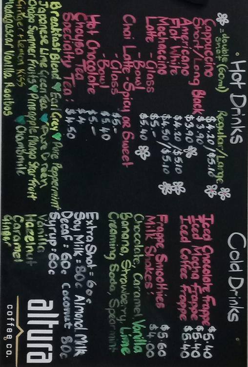 Menu at Kings Garden Cafe Takapuna, Auckland