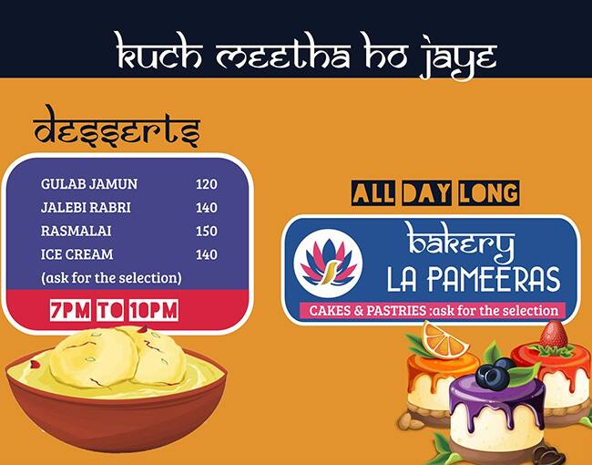 Meera's Bistro 2.0 menu
