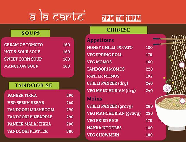 Meera's Bistro 2.0 menu