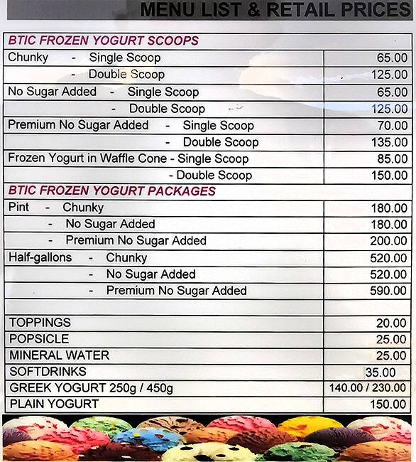 frozen yogurt prices