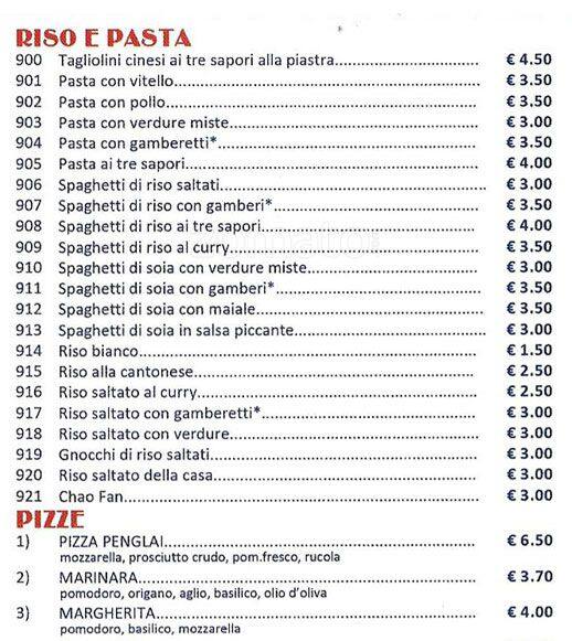 Menu di Peng Lai 