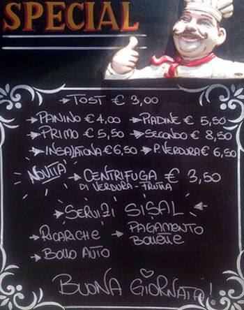 Menu di Non Solo Caffe 
