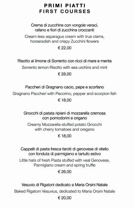 Menu di Viva Voce 