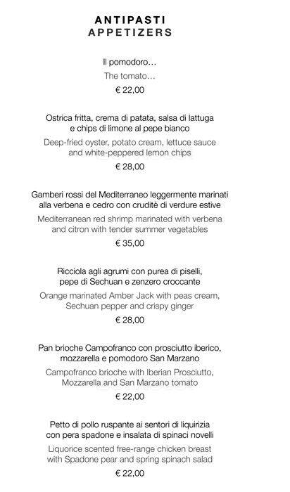 Menu di Viva Voce 