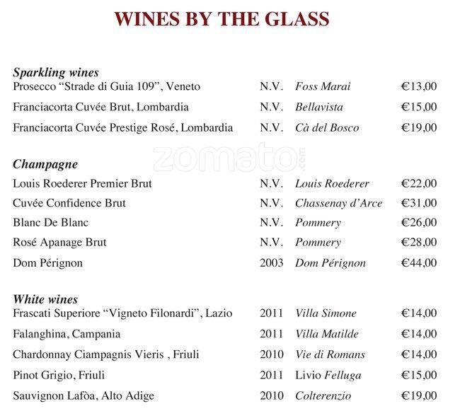 Menu di Viva Voce 