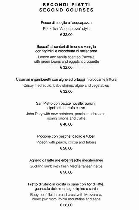 Menu di Viva Voce 