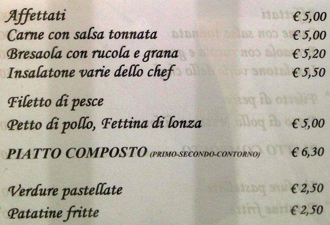 Menu di Full self service, preparazione e consegna pasti & catering 