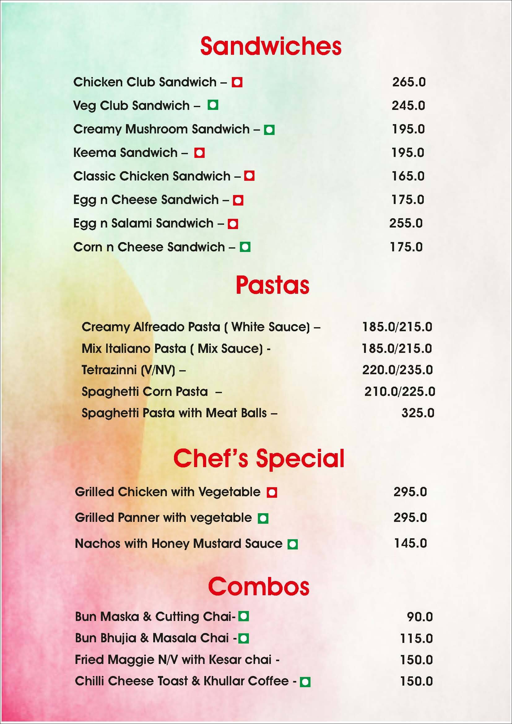 Menu at Bubbling Kettle, Kolkata, Shop C007