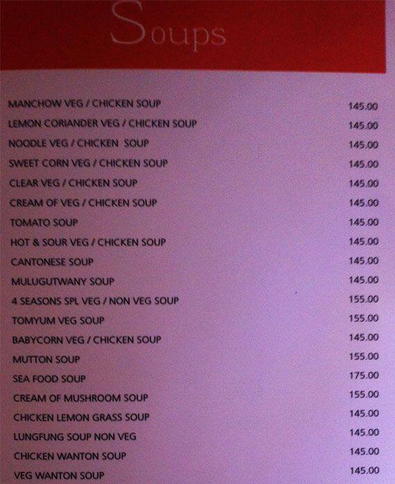 4 Seasons Menu, Menu for 4 Seasons, Anna Nagar East, Chennai Zomato