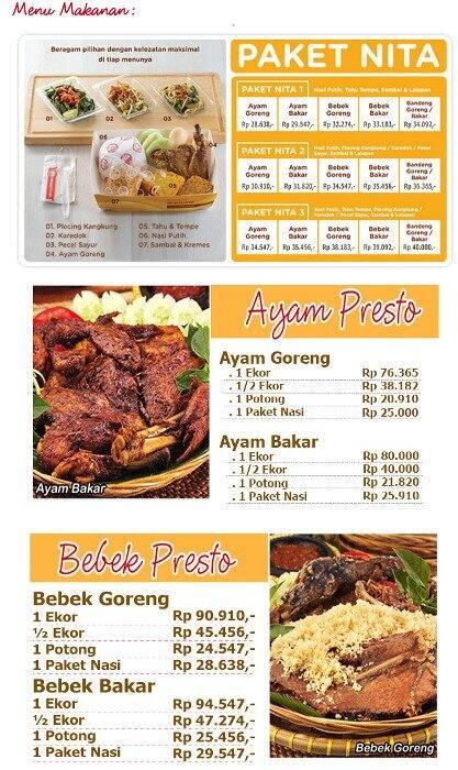 Ayam Ayam Ny Nita Menu