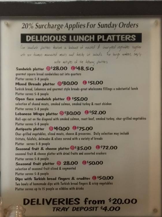 Menu at Gymea Fresh Deli cafe, Gymea