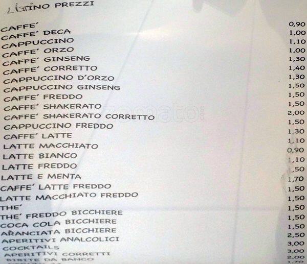 Menu di Bar Lima 