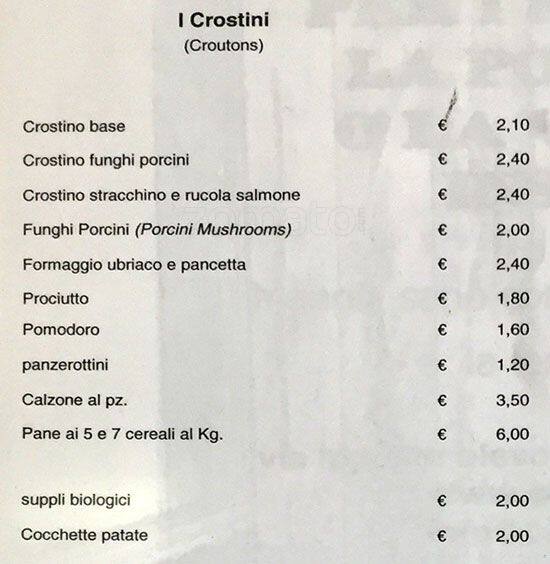 Menu di Pizza & Coffee Aromas 