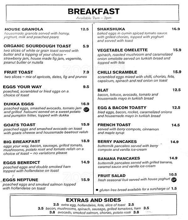 Figjam Cafe Menu, Menu for Figjam Cafe, Carnegie, Melbourne