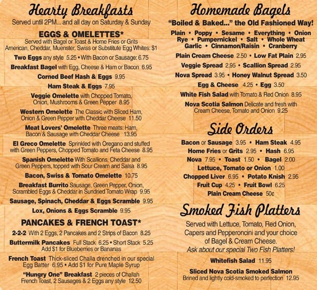 Goldman's Bagel Deli Menu Urbanspoon/Zomato