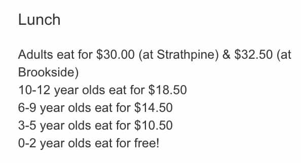 Menu at Jayliano's steakhouse, Bald Hills