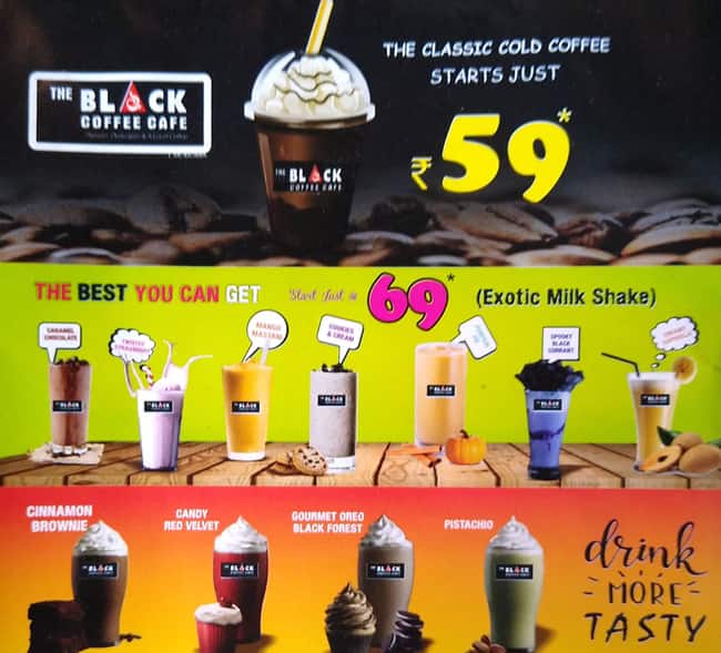 Menu at The Black Coffee Cafe, Noida, J7VW+4H7
