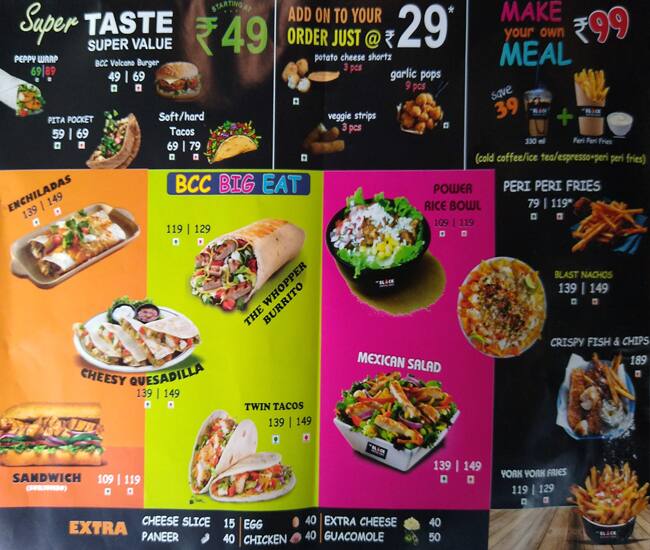 Menu at The Black Coffee Cafe, Noida, J7VW+4H7