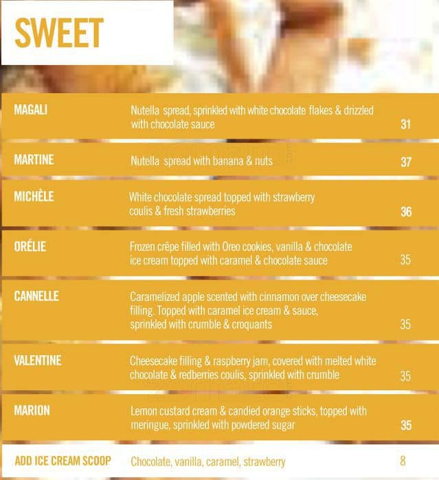 Crepaway menu