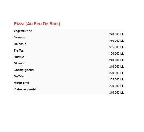 Society menu