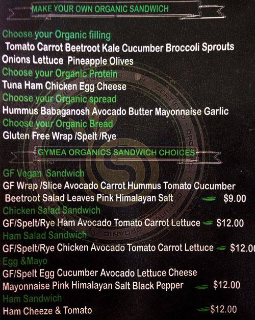 Gymea Organics Menu, Menu for Gymea Organics, Gymea, Sydney Urbanspoon/Zomato