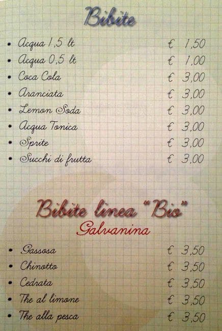 Menu di Fermento 
