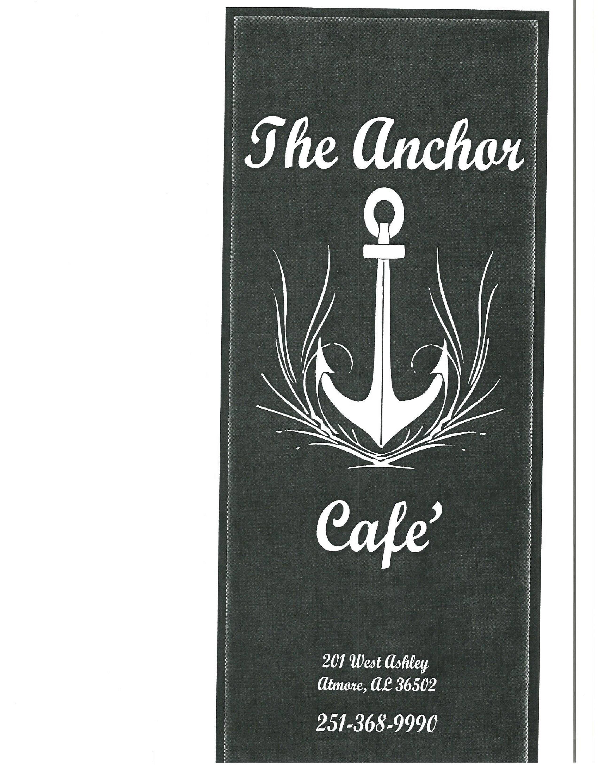 Anchor Cafe Menu, Menu for Anchor Cafe, Atmore, Atmore Urbanspoon/Zomato
