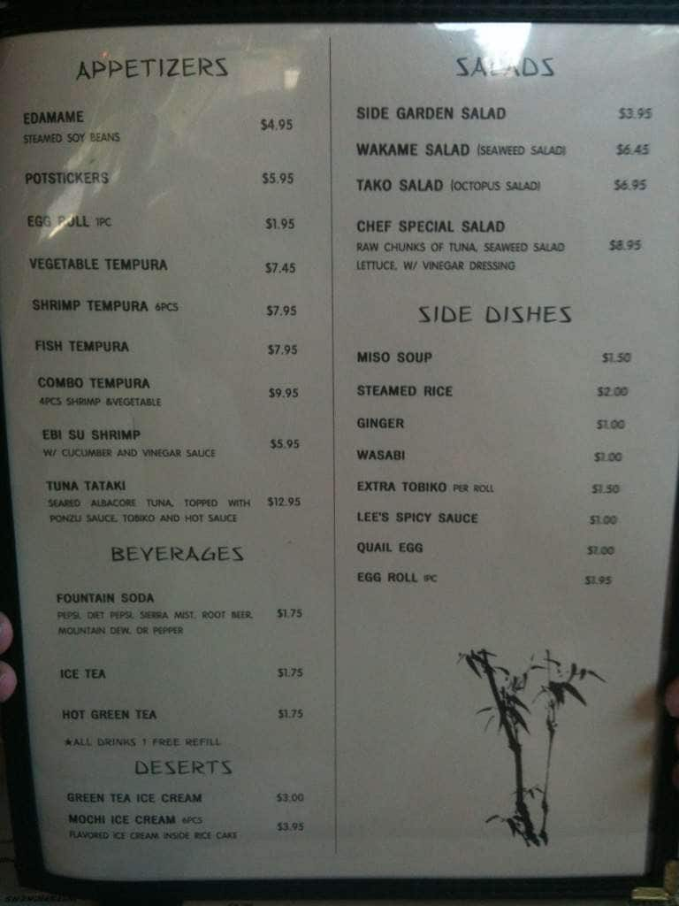 Menu At Bonsai Teriyaki And Sushi Restaurant Medford E Barnett Rd