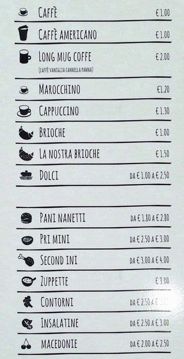 Menu di Altravia 