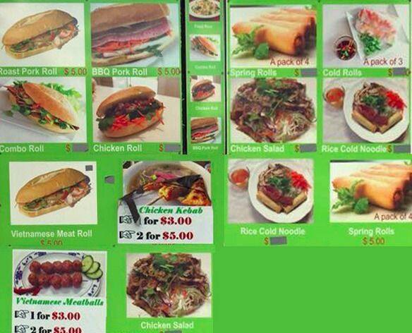 Saigon menu