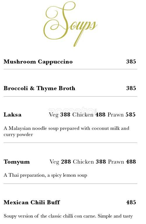 Cafe 88 menu