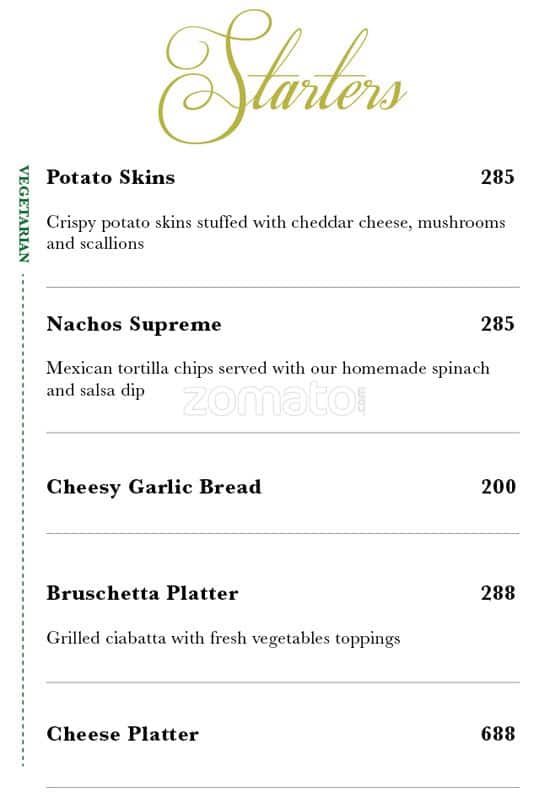 Cafe 88 menu