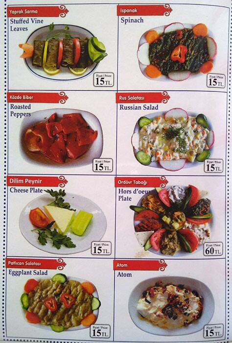 Maxigala menu