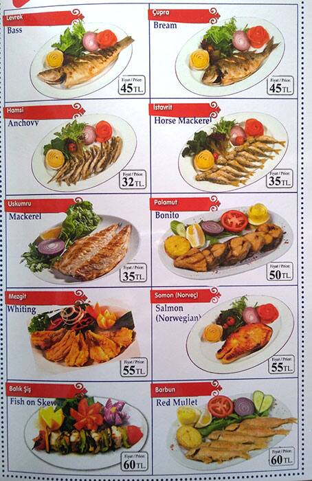 Maxigala menu