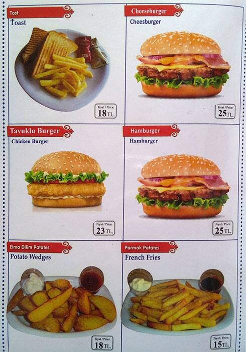 Maxigala menu