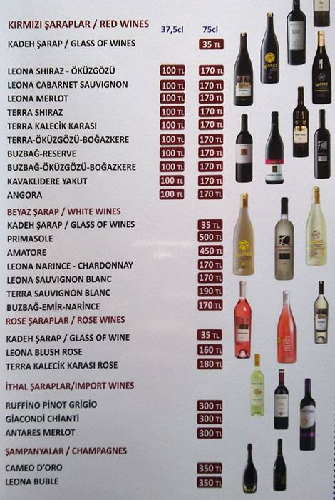 Maxigala menu