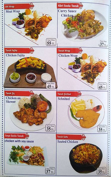 Maxigala menu