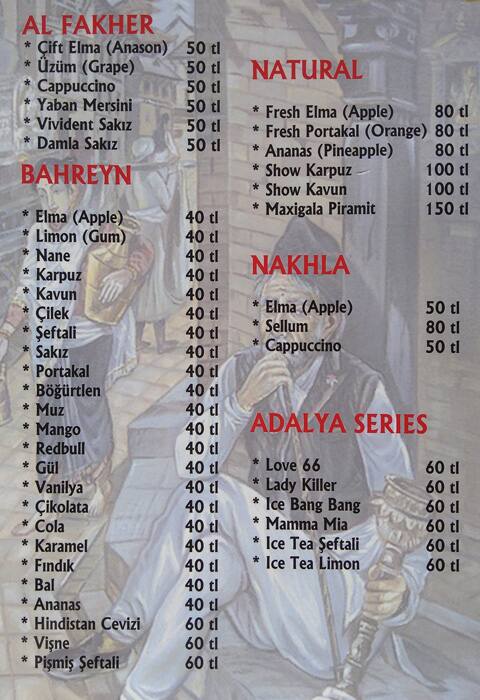 Maxigala menu