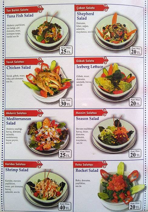 Maxigala menu