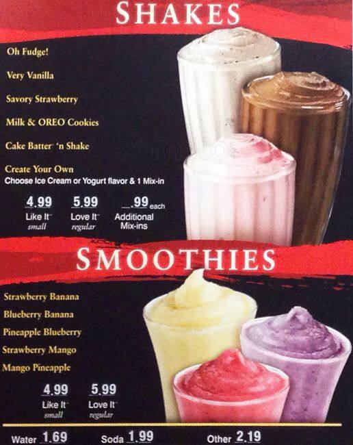 Menu at Cold Stone Creamery desserts, Hoboken