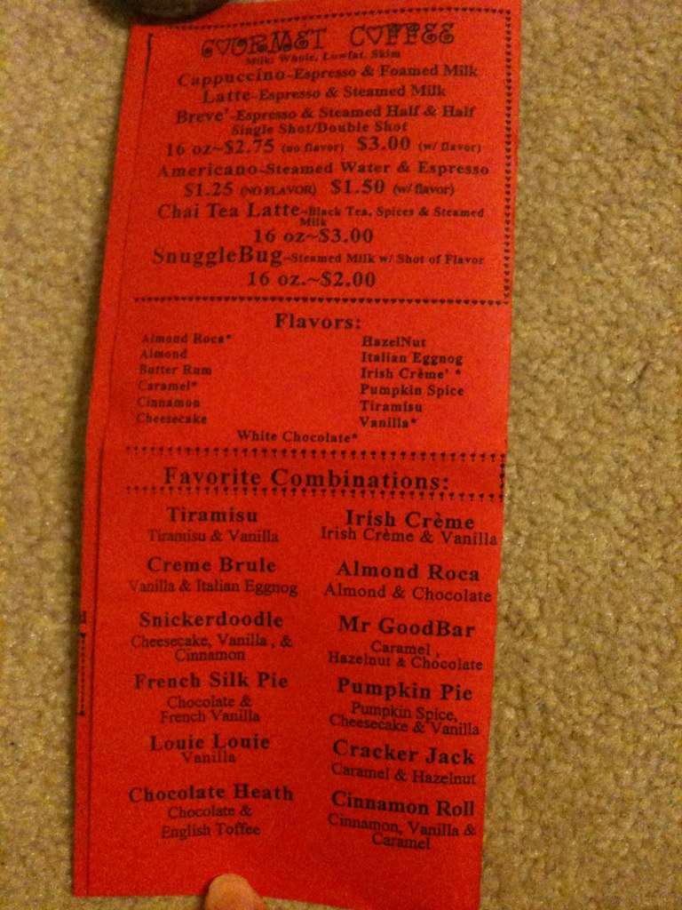 Menu at Gidgets Sandwich Shack restaurant, Wichita Falls