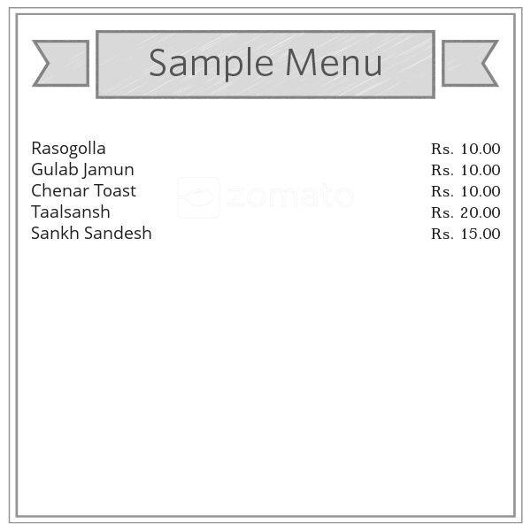 Narayan Mistanna Bhandar menu